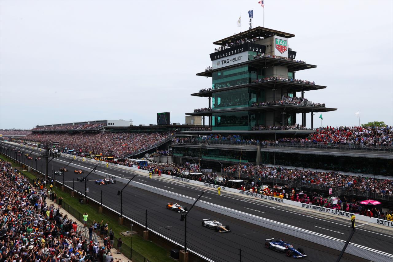 Green Flag Flies - 107th Running of the Indianapolis 500 Presented by Gainbridge - By: Amber Pietz -- Photo by: Amber Pietz